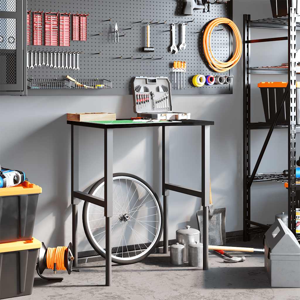 Werkbank 80x60x(71,5-98) cm eikenhout donkerbruin