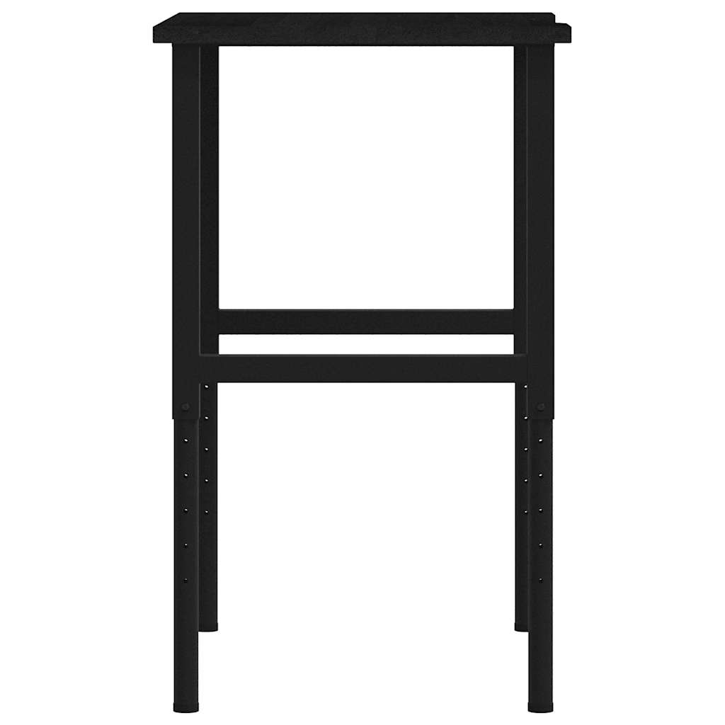 Werkbank 80x60x(71,5-98) cm eikenhout donkerbruin