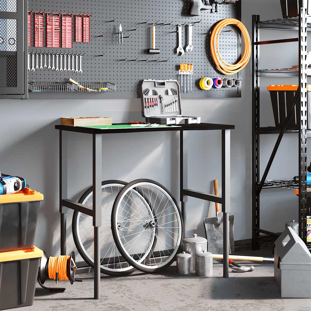 Werkbank 100x60x(71,5-98) cm eikenhout donkerbruin