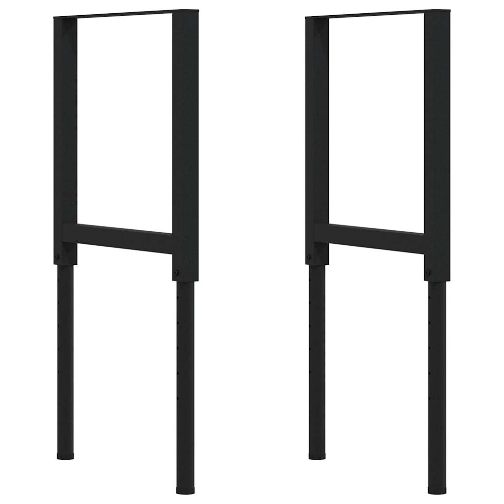 Werkbank 100x60x(71,5-98) cm eikenhout donkerbruin