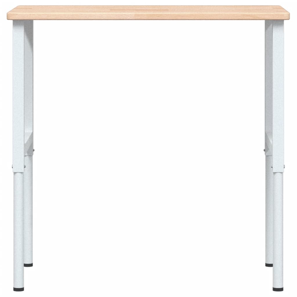 Werkbank rechthoekig 100x60x(71,5-98) cm massief eikenhout
