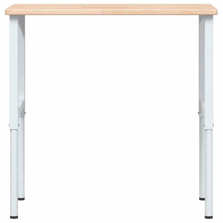 Werkbank rechthoekig 100x60x(71,5-98) cm massief eikenhout