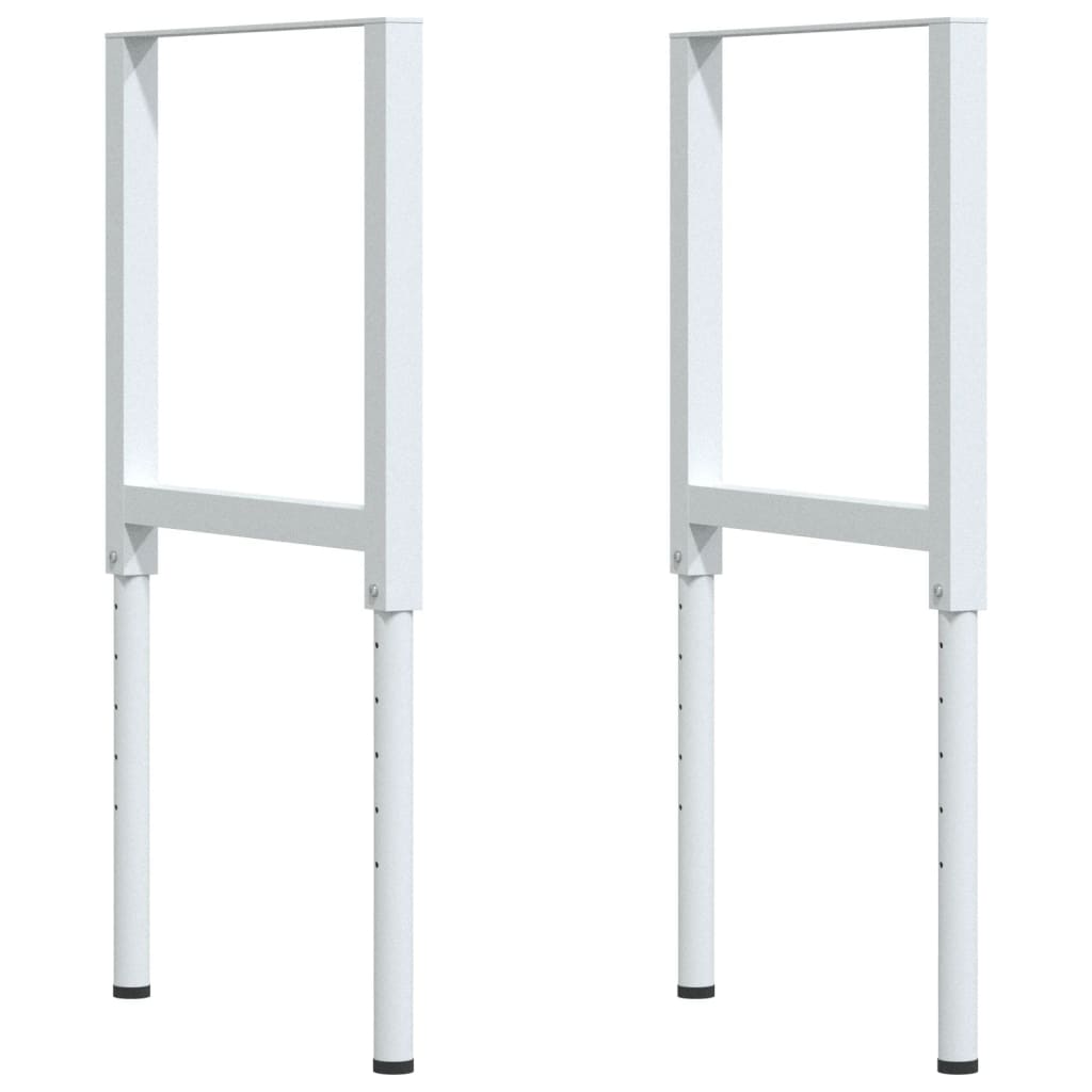 Werkbank rechthoekig 100x60x(71,5-98) cm massief eikenhout