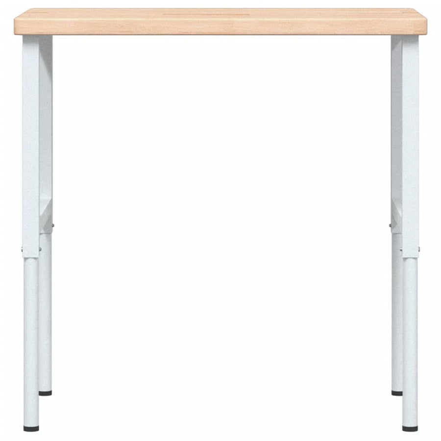 Werkbank rechthoekig 100x60x(73-99,5) cm massief eikenhout