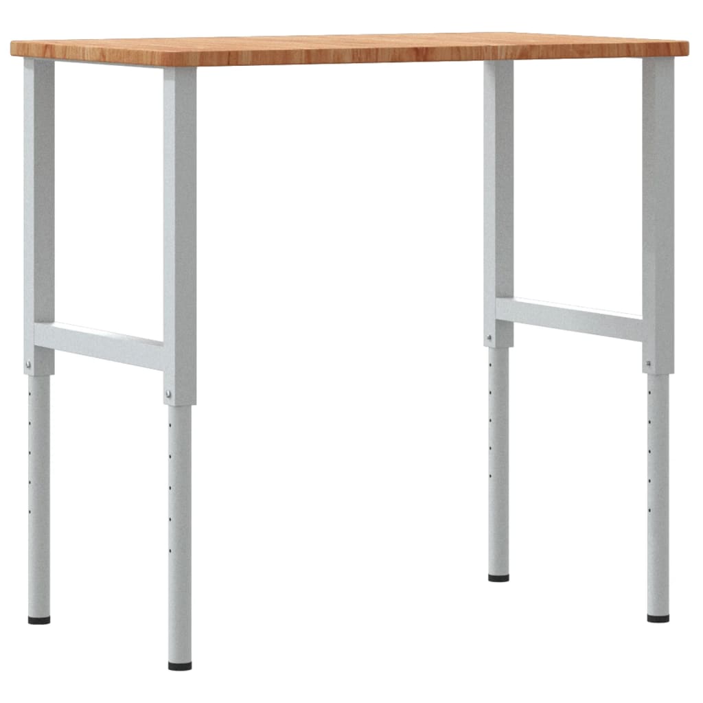 Werkbank rechthoek 100x60x(71,5-98) cm eikenhout lichtbruin