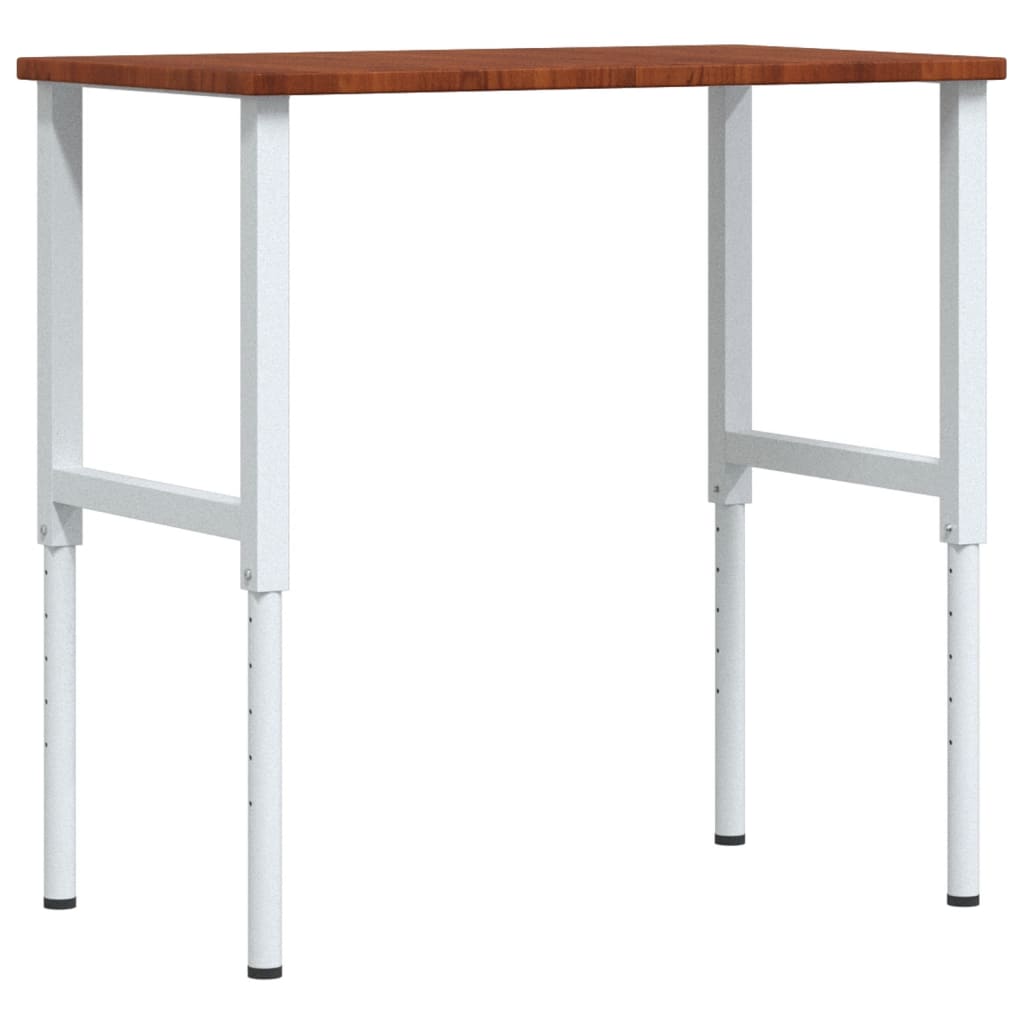 Werkbank rechthoek 100x60x(71,5-98) cm eikenhout donkerbruin