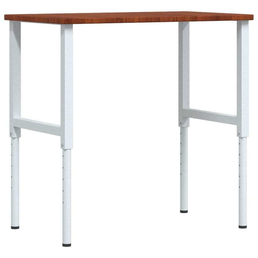 Werkbank rechthoek 100x60x(71,5-98) cm eikenhout donkerbruin