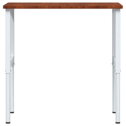 Werkbank rechthoek 100x60x(71,5-98) cm eikenhout donkerbruin