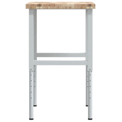 Werkbank rechthoekig 80x60x(73-99,5) cm massief acaciahout