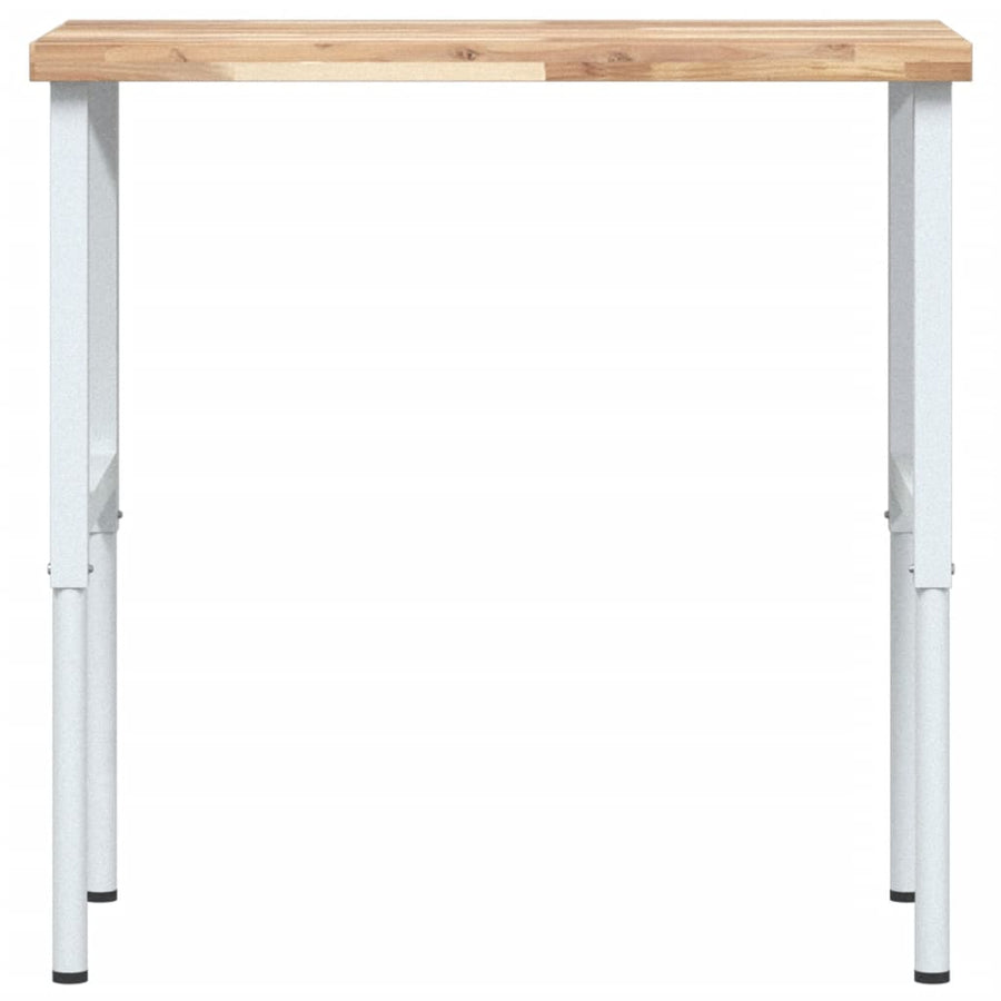 Werkbank rechthoekig 100x60x(73-99,5) cm massief acaciahout