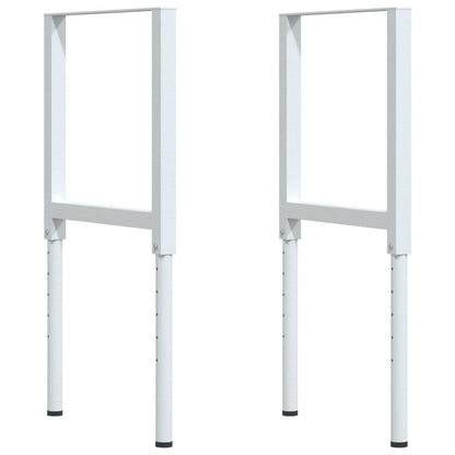 Werkbank rechthoekig 100x60x(73-99,5) cm massief acaciahout