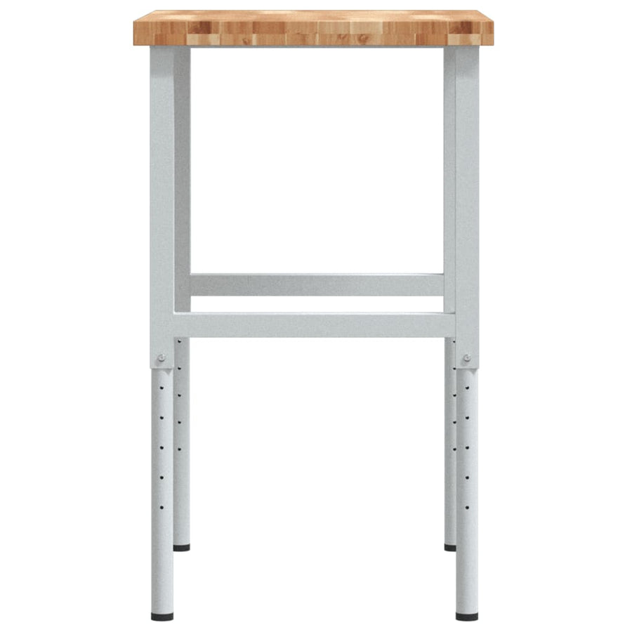 Werkbank rechthoekig 80x60x(73-99,5) cm massief acaciahout
