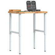 Werkbank 80x60x(73-99,5) cm massief acaciahout