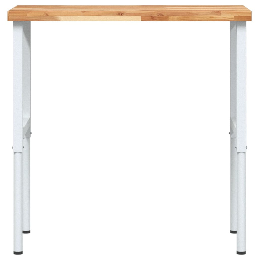 Werkbank rechthoekig 100x60x(73-99,5) cm massief acaciahout