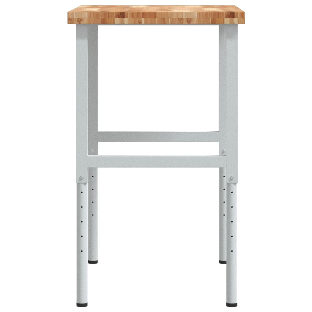Werkbank rechthoekig 100x60x(73-99,5) cm massief acaciahout