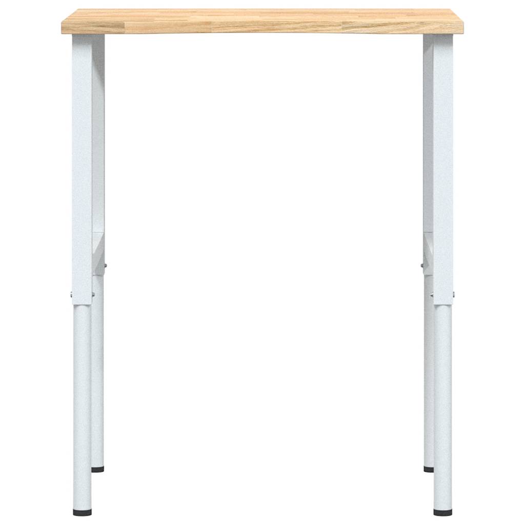 Werkbank 80x60x(71,5-98) cm massief eikenhout