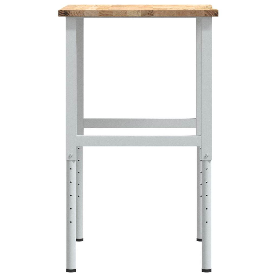 Werkbank 80x60x(71,5-98) cm massief eikenhout
