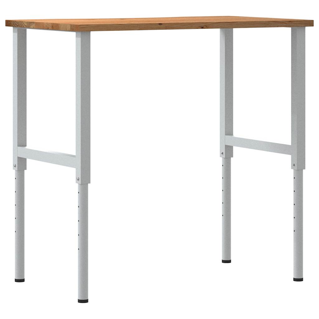 Werkbank 100x60x(71,5-98) cm eikenhout lichtbruin