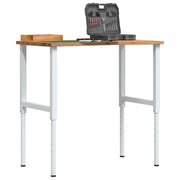 Werkbank 100x60x71.5-98 cm eikenhout lichtbruin
