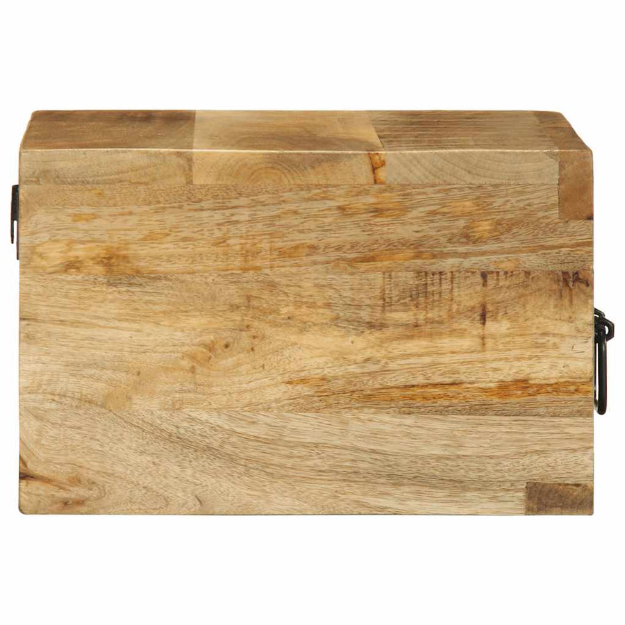 Nachtkastje wandgemonteerd massief ruw mangohout
