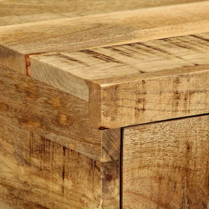 Nachtkastjes 2 st wandgemonteerd massief ruw mangohout