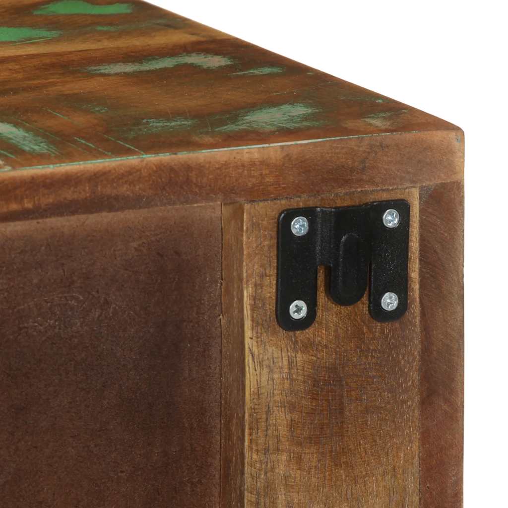 Nachtkastjes 2 st wandgemonteerd massief gerecycled hout