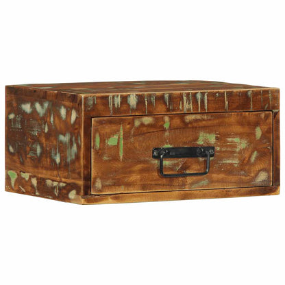 Nachtkastjes 2 st wandgemonteerd massief gerecycled hout