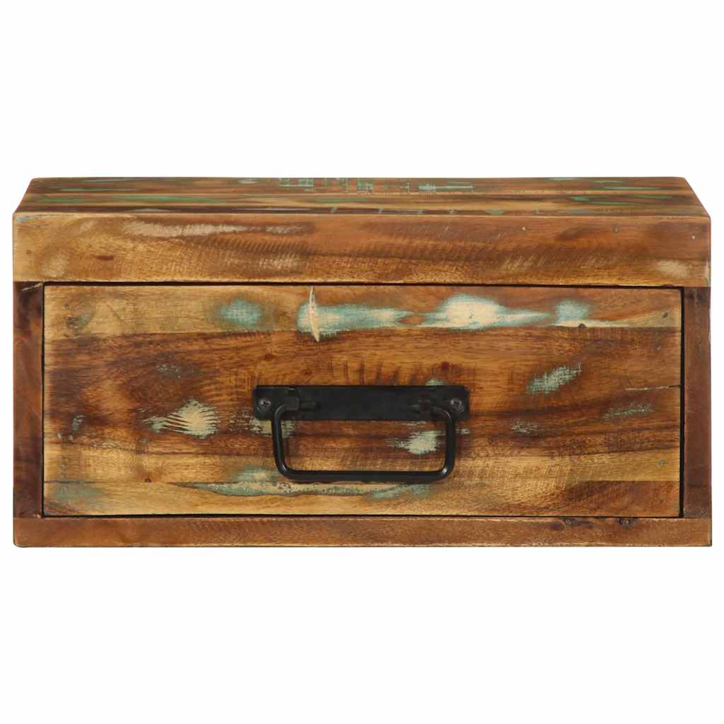 Nachtkastjes 2 st wandgemonteerd massief gerecycled hout