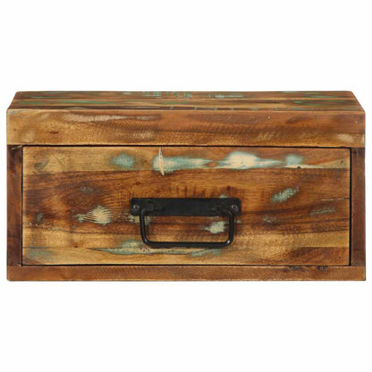 Nachtkastjes 2 st wandgemonteerd massief gerecycled hout