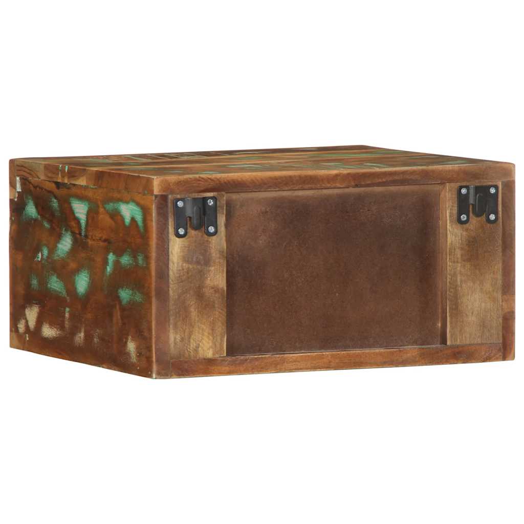 Nachtkastjes 2 st wandgemonteerd massief gerecycled hout