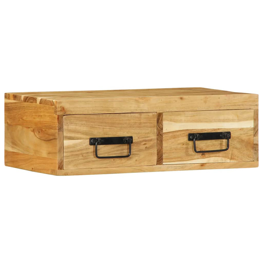 Tv-meubel wandmontage 60x30x19 cm massief acaciahout
