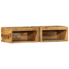 Tv-wandmeubel massief mangohout 40x30x19 cm 2 stuks