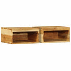 Tv-wandmeubel massief acaciahout 2 stuks 40x30x19 cm