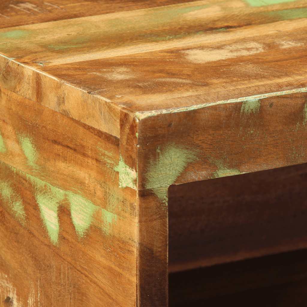Tv-meubel wandmontage 80x30x19 cm massief gerecycled hout