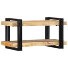 Wandschap 70x33x35 cm massief mangohout