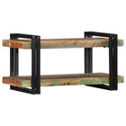 Wandschap 70x33x35 cm massief gerecycled hout meerkleurig