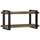 Wandschap massief gerecycled hout 90x33x45 cm meerkleurig