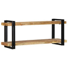 Wandschap massief mangohout 110x33x45 cm
