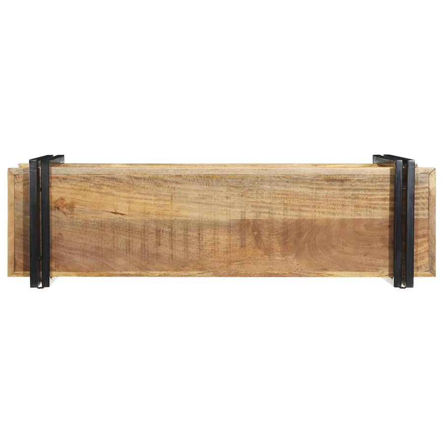 Wandschap 110x33x45 cm massief ruw mangohout