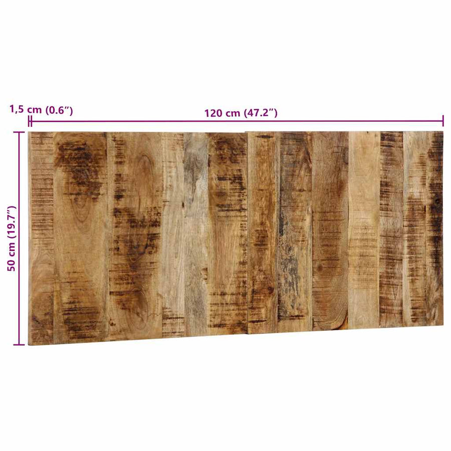 Hoofdbord 120 cm massief ruw mangohout