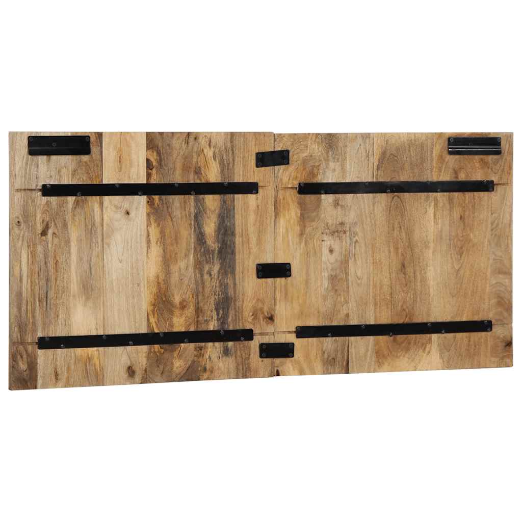 Hoofdbord 120 cm massief ruw mangohout