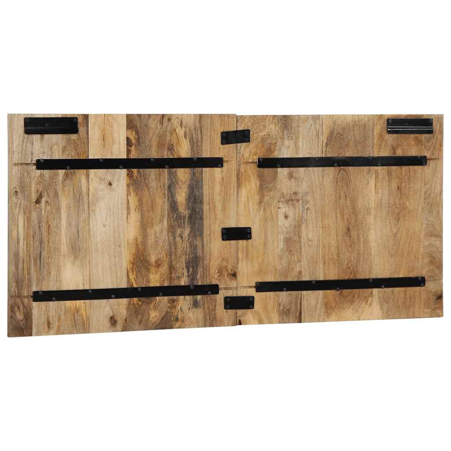 Hoofdbord 120 cm massief ruw mangohout