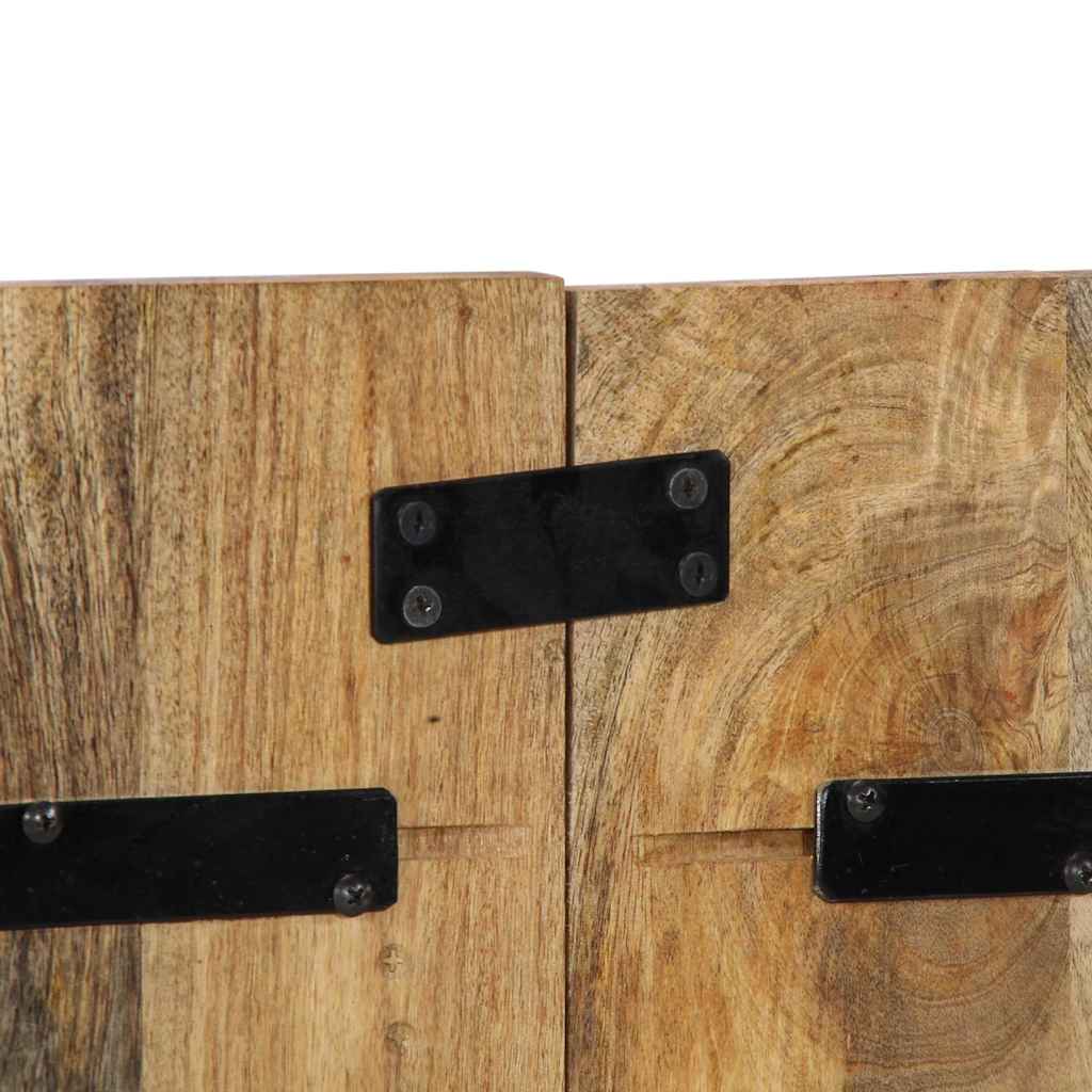 Hoofdbord 120 cm massief ruw mangohout