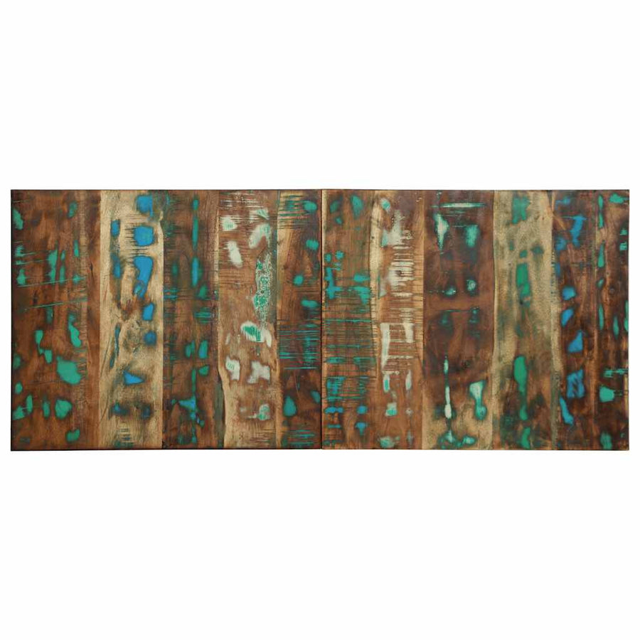 Hoofdbord 120 Cm Massief Gerecycled Hout Meerkleurig