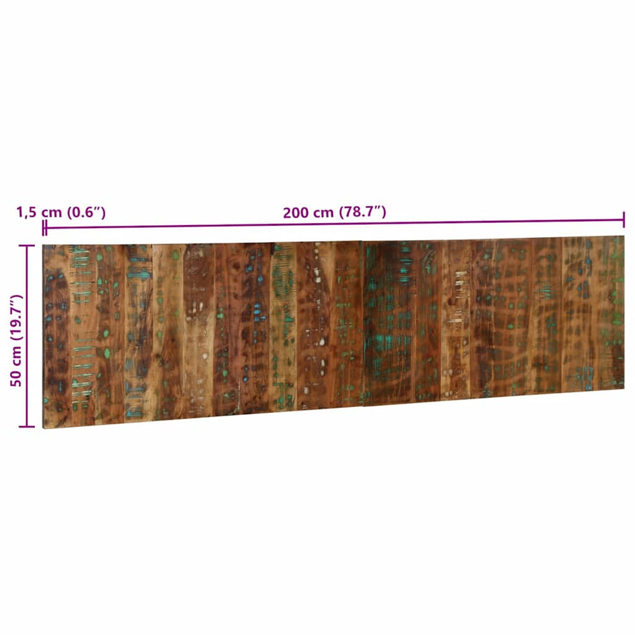 Hoofdbord 200 Cm Meerkleurig 200 x 1.5 x 50 cm