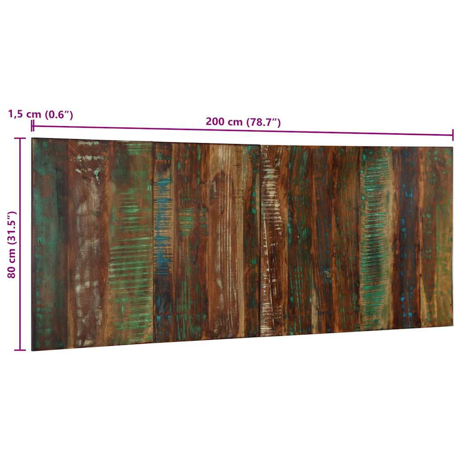 Hoofdbord 200 Cm Meerkleurig 200 x 1.5 x 80 cm