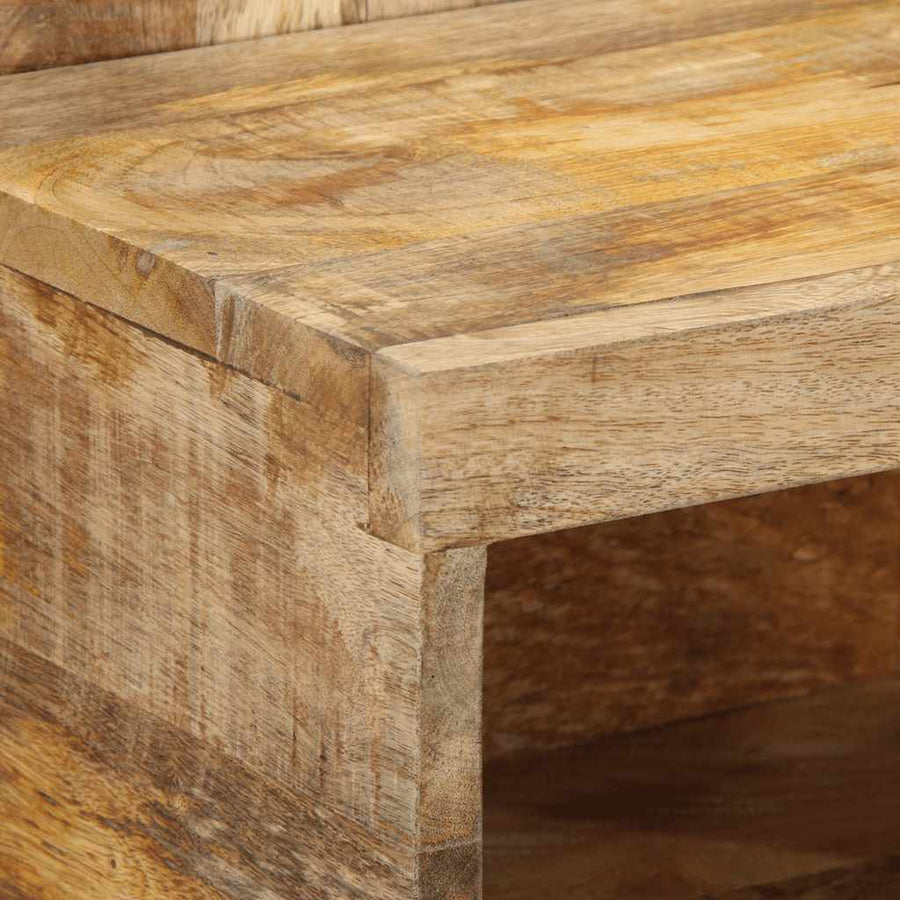 Nachtkastje 50x27x50 cm massief ruw mangohout