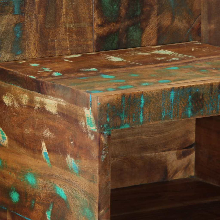 Nachtkastje 50x27x50 cm massief gerecycled hout meerkleurig