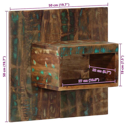 Nachtkastje 50x27x50 cm massief gerecycled hout meerkleurig