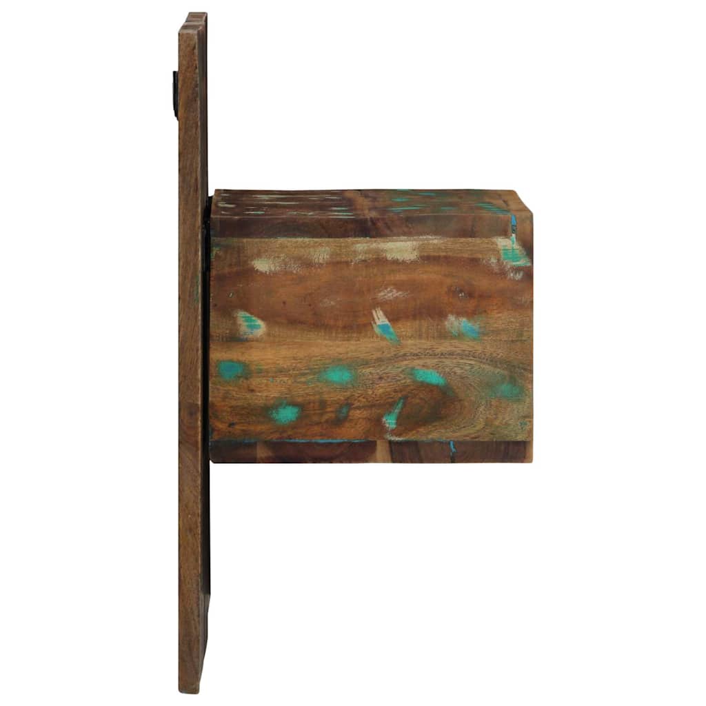 Nachtkastje 50x27x50 cm massief gerecycled hout meerkleurig